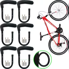 Kit 6 Gancho Suporte Bike Parede Pendurar Bicicleta Vertical