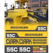 Kit Etiquetas Adesivos Pá Carregadeira Michigan 55c Cor Preto