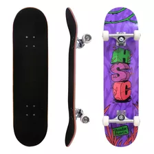 Skate Hondar Montado Maple Street Park Graffiti 3d Roxo 8.0