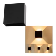 Arandela Externa Led Facho Duplo Ajustável 5w Ip66 Luz 3000k Cor Preto