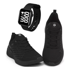 Kit Tênis Esportivo It Shoes Masculino + Relógio Digital