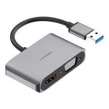 Adaptador Usb A Hdmi + Vga Tarjeta Video Externa Dual 1080p