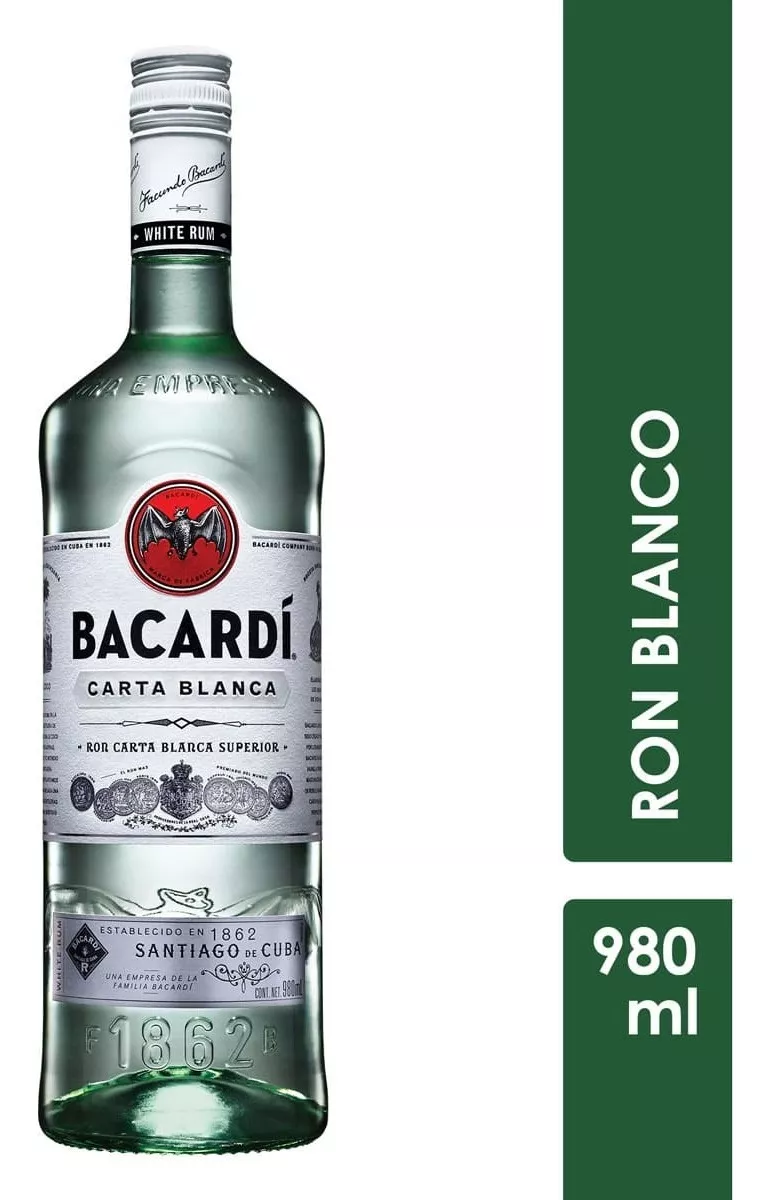 Ron Bacardi Carta Blanca 980ml