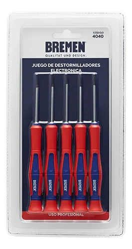 Juego Destornilladores Bremen Electronica 5 Pz Perilleros Cod. 4040 Dgm
