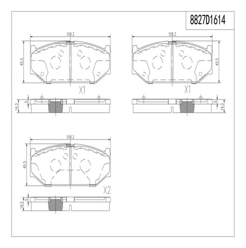 Balatas Bajos Metales Del Suzuki Swift L4 1.4l 11/15 Dynamik Foto 2