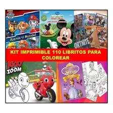 Kit Imprimible 180 Libros Libritos Colorear Pintar Dia Niño