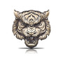 Emblema De Metal Con Cara De Tigre De 2 Unidades, Diseo Ret