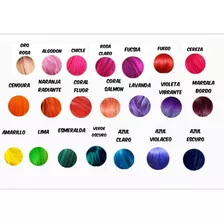 Tinta Fantasia Cabello Colores 12 Frascos De 100ml Cada Uno