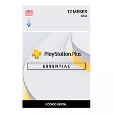 Playstation Plus Essential 12 Meses Usa (codigo Digital)