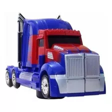 Brinquedo Caminhão Transformers Prime Vira Robô Bate E Volta
