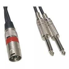 Cable Xlr Macho A 2 Plug 1/4 Mono Profesional 9mts