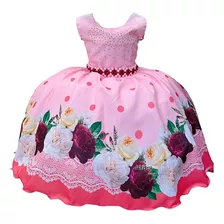 Vestido De Festa Luxo Infantil Princesa Aniversários - 208