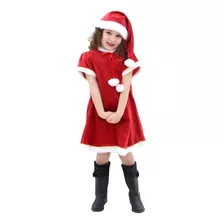 Fantasia Mamãe Noel Vestido Infantil Noelete Modelo Anjinho