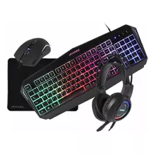 Teclado Gamer + Mouse Gamer + Fone Hedset + Mouse Pad Mymax