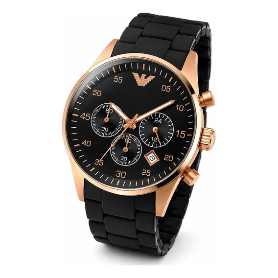 Relógio Emporio Armani Ar5905 Marrom Rosé Unissex De Luxo