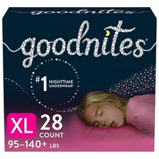 Goodnites Overnight Para Niñas Talla Xl ( 43 A 63kg ) 28pz