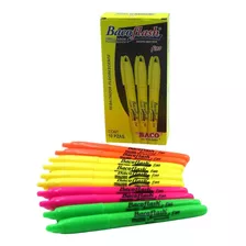 Marcatextos Fluorescente Bacoflash Delgado Cont. 10 Piezas