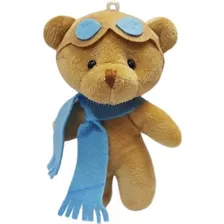 Mini Urso Aviador 12cm - Lembrancinha Kit 06 Peças