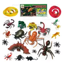 Kit 10 Insetos De Brinquedo De Mentira Animais De Plástico