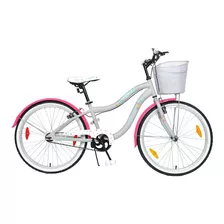 Bicicletas Baccio Mystic Rodado 24 Canasto Gris/rosa - Fama