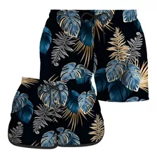 Kit Short Casal Mozao Praia Estampado Lançamento