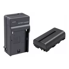 Kit Bateria + Carregador Np-f550 Para Iluminador De Led