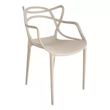 Cadeira De Jantar Top Chairs Top Chairs Allegra, Estrutura De Cor Nude, 10 Unidades