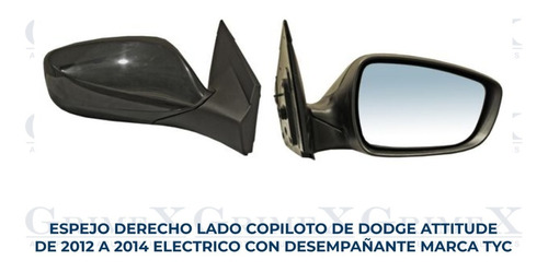 Espejo Attitude 2012-2013-2014 Electrico C/desempaante Ore Foto 10