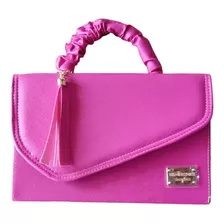 Bolso Rosa Fiusha Con Correa Modelo 99