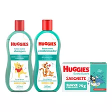 Kit Banho Huggies Extra Suave 200ml