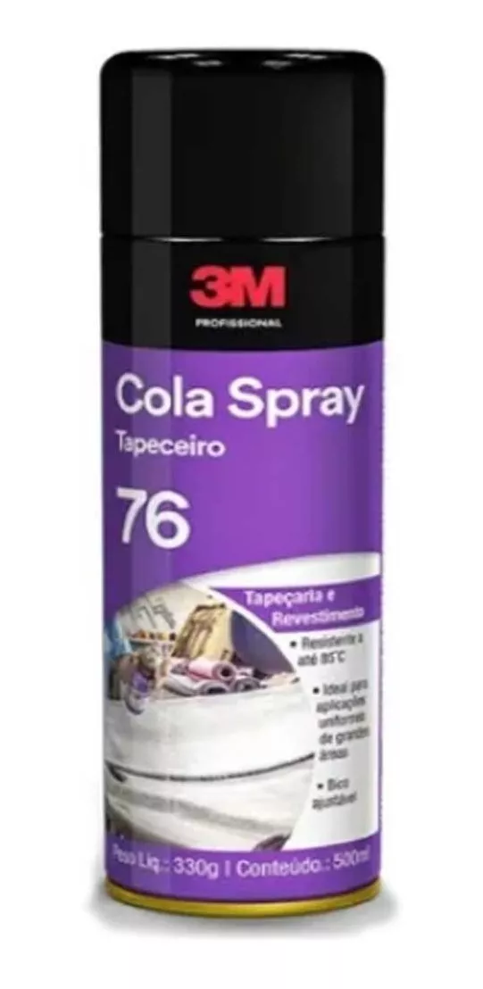 Adesivo Cola Spray 76 3m Tapeceiro Carpete Couro Tecido 300g