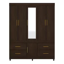 Guarda Roupa Wood 6 Portas Casal Para Quarto Mega Oferta 