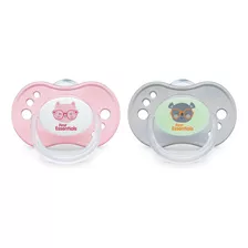 Chupón Nuk Glow In The Dark 0-6m Rosa Gris 2pz