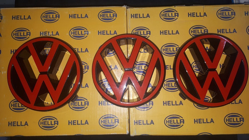 Emblema De Parrilla Rojo Vw Aftermarket Mk2 Mk3 Golf Jetta  Foto 6