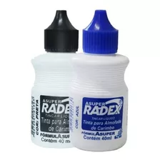 Radex Tinta P/ Marcador Permanente Azul Ou Preto 2 Unidades