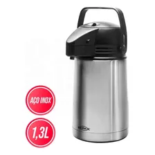 Garrafa Térmica Bomba De Pressão Inox 1,3l 1388 Brinox