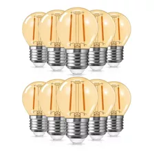 Pack X 10 Lampara Foco Gota Filamento Led Color De La Luz Blanco Cálido