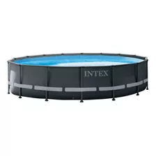 Piscina Estructural Intex Ultra Xtr Circular 4.9 Mts Color Gris