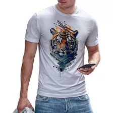Camiseta Tigre Malha Peruana T-shirt Tiger Diverse Estilos