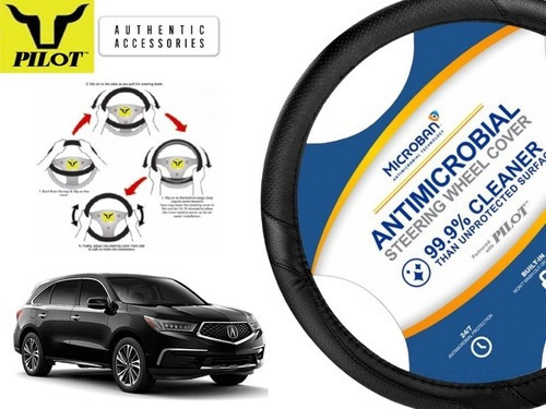 Funda Cubrevolante Negro Antimicrobial Acura Mdx 2021 Foto 2