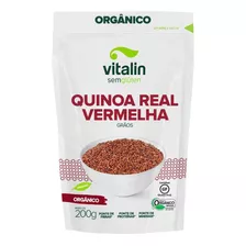 Quinoa Real Vermelha Em Grãos Orgânica Vitalin Pouch 200g