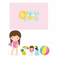 Kit Display + Painel 2x1,5m Festa Infantil Pool Party