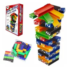 Jogo Caiu Perdeu Torre Equilíbrio Colorido 2 Em 1 Brinquedo