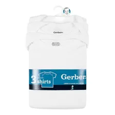 Gerber Set De 3 Camisetas Blancas 