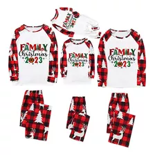 Conjunto De Pijama De Natal Para A Família, Estampa De Natal