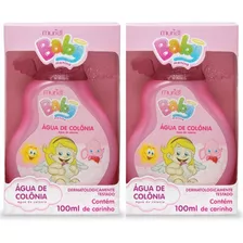 Kit C/2 Agua Colônia Perfume Bebê Menina Baby Muriel 100ml