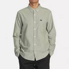 Camisa M/l Thatlldostretwvtp Verde Hombre