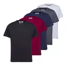  Kit 5 Camiseta Camisa Masculina Basica Algodão Premium Top