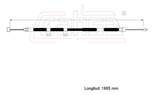 Cable Freno Trasero Der Para Mazda 3 2.5l Std Hatchback 2004 Foto 2