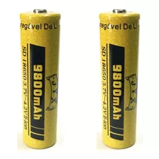 2 Baterias Recarregáveis Jyx 18650 3,7v - 4,2v 9800 Mah